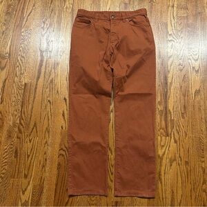 Ermenegildo Zegna Stretch Cotton Straight Leg Jeans Orange/Rust Sz33 (32x31) EUC